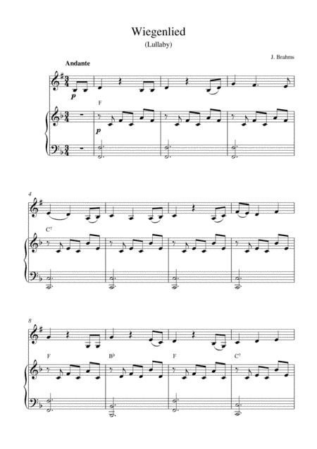 Wiegenlied (Lullaby) (arr. Kaiserin Rebecca)
