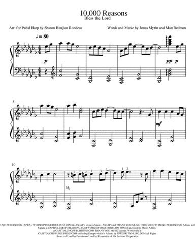 10,000 Reasons (Bless The Lord) (arr. Sharon Hanjian Rondeau)