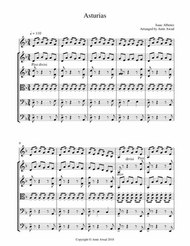 Albeniz : Asturias arranged for solo violin and string orchestra (arr. Amir Awad)