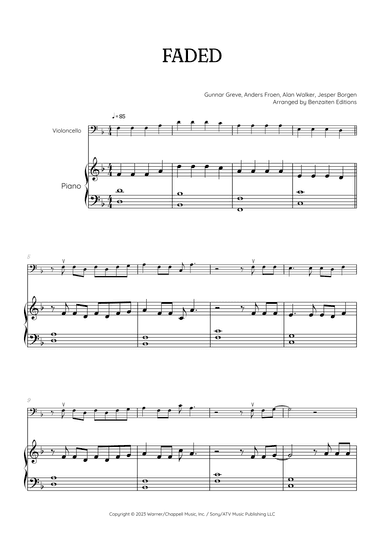 Faded (arr. Benzaiten Editions)