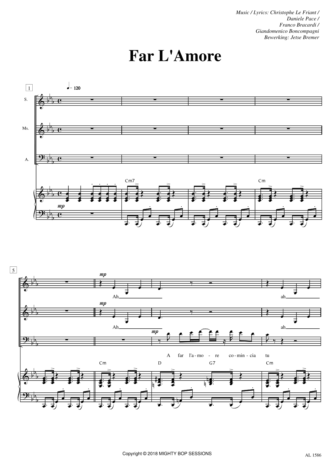 Per Fare L'amore (arr. Jetse Bremer)