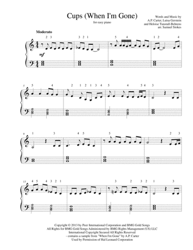 Cups (When I'm Gone) (arr. Samuel Stokes)