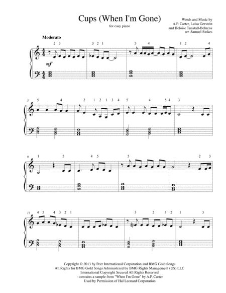 Cups (When I'm Gone) (arr. Samuel Stokes)