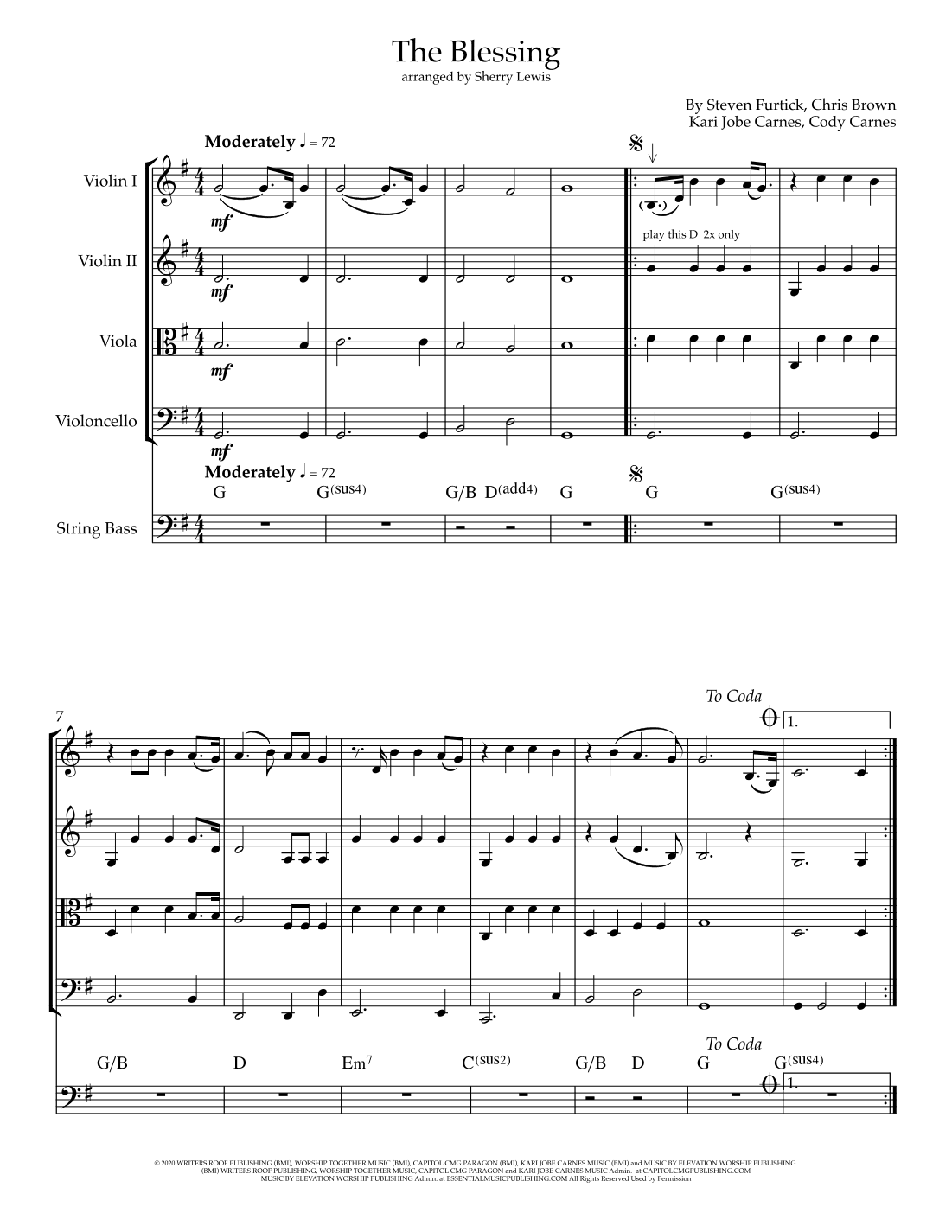 The Blessing (arr. Sherry Lewis)