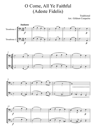 O Come, All Ye Faithful (Adeste Fidelis) (arr. Gildson Cerqueira)