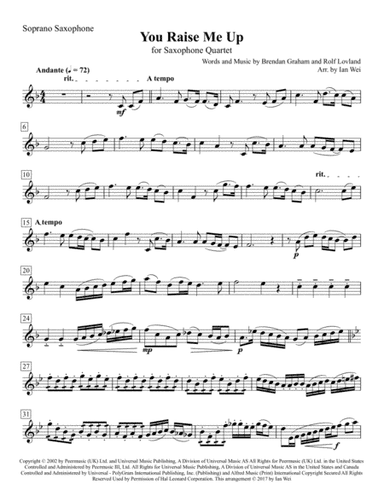 You Raise Me Up (arr. Ian Wei)
