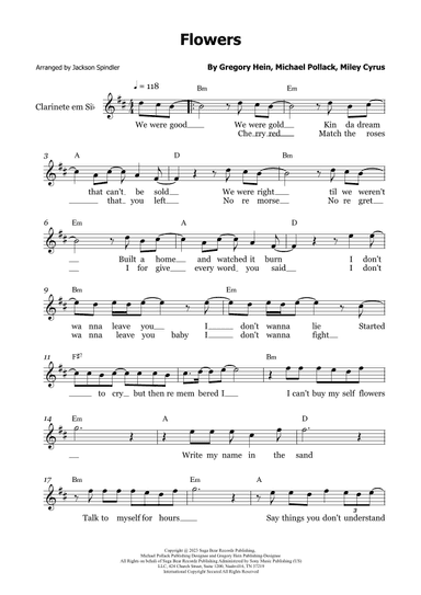 Flowers (arr. Jackson Spindler)