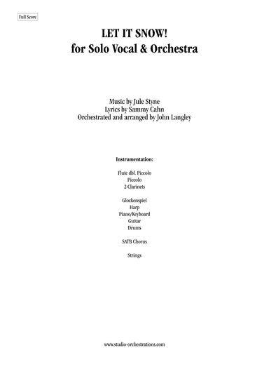 Let It Snow! Let It Snow! Let It Snow! (arr. John Langley / Studio Orchestrations)