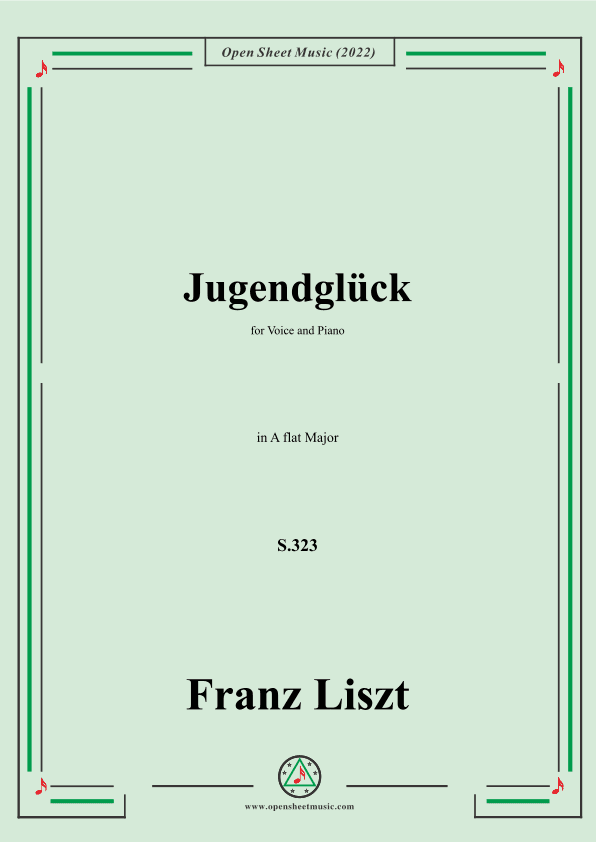 Liszt-Jugendglück,S.323,in A flat Major (arr. OSM Press)