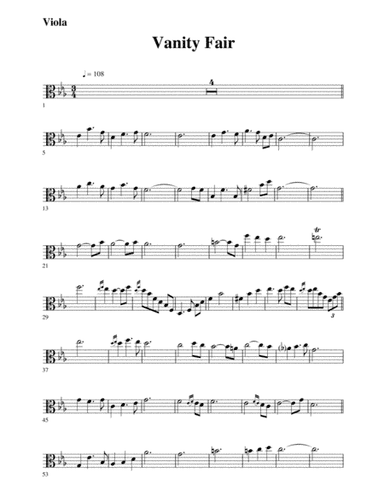 Vanity Fair (Viola part only)
