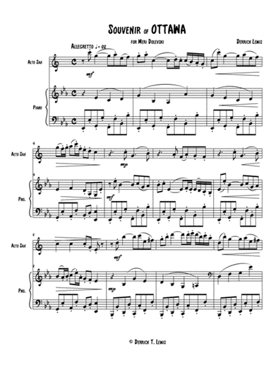 Souvenir of Ottawa for Alto Sax