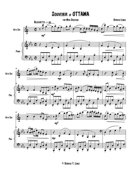 Souvenir of Ottawa for Alto Sax