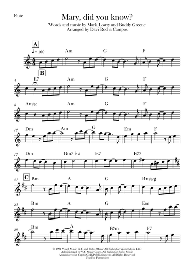 Mary, Did You Know? (arr. Davi Rocha Campos)