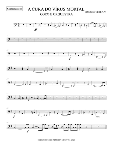 CONTRABASSOON - A CURA DO VÍRUS MORTAL PARA CORO E ORQUESTRA