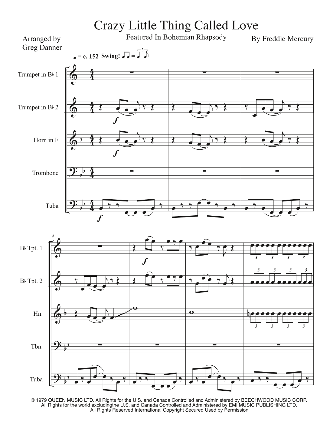 Crazy Little Thing Called Love (arr. Greg Danner)