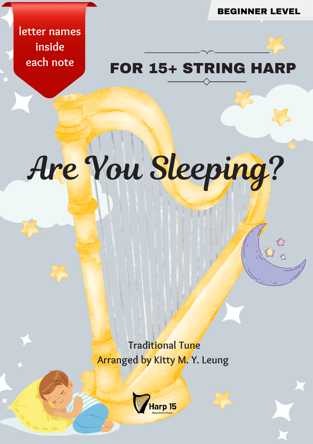 Are You Sleeping? (Frère Jacques) - 15 String Harp (arr. Kitty M. Y. Leung)
