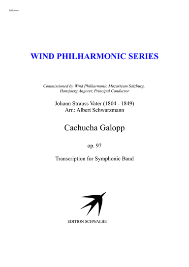 Cachucha Galopp op. 97 by Johann Strauss I (arr. Albert Schwarzmann)