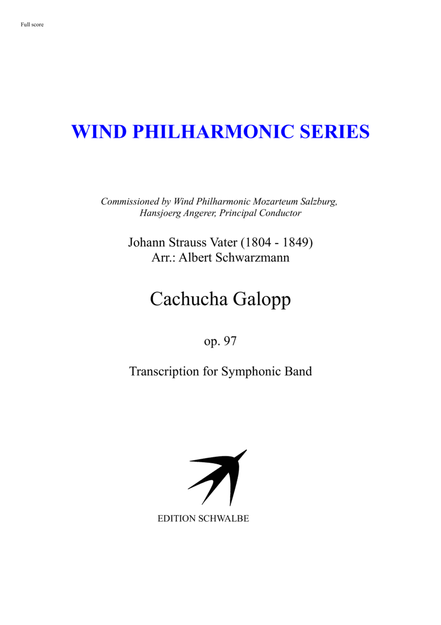 Cachucha Galopp op. 97 by Johann Strauss I (arr. Albert Schwarzmann)