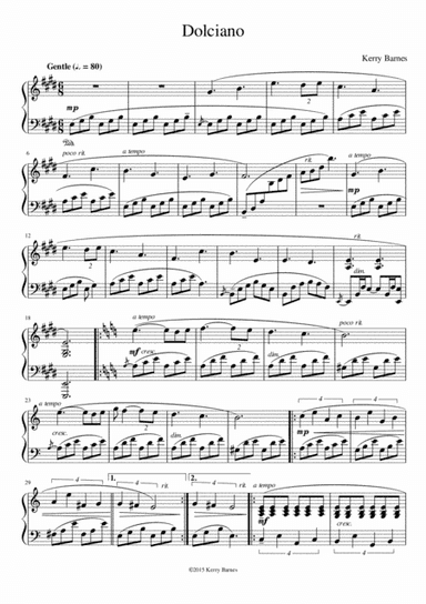 'Dolciano'  Piano Solo in E Major
