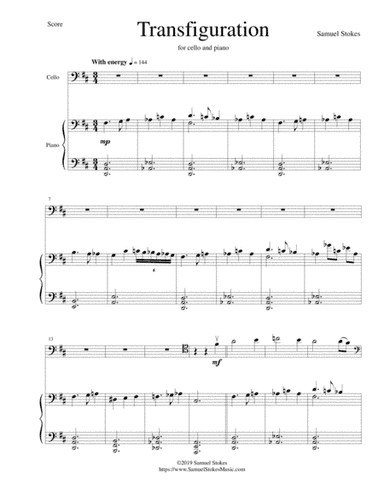 Transfiguration - for cello and piano