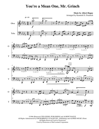You're A Mean One, Mr. Grinch (arr. Kenneth D. Friedrich)