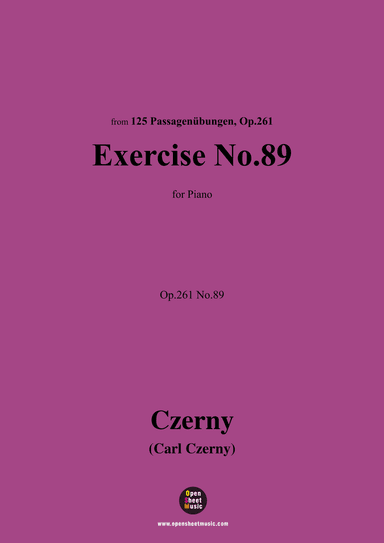 C. Czerny-Exercise No.89,Op.261 No.89 (arr. OSM Press)
