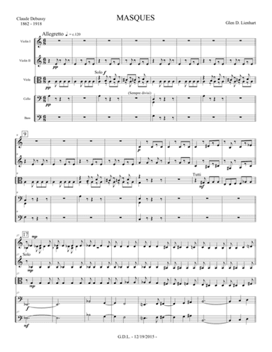 Masques - Extra Score (arr. Glen D. Lienhart)