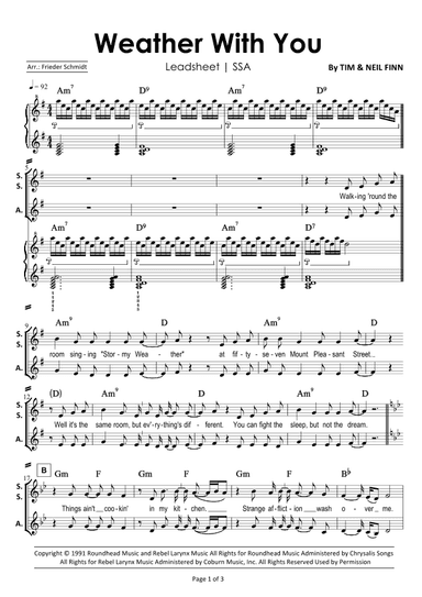 Weather With You (arr. Frieder Schmidt)