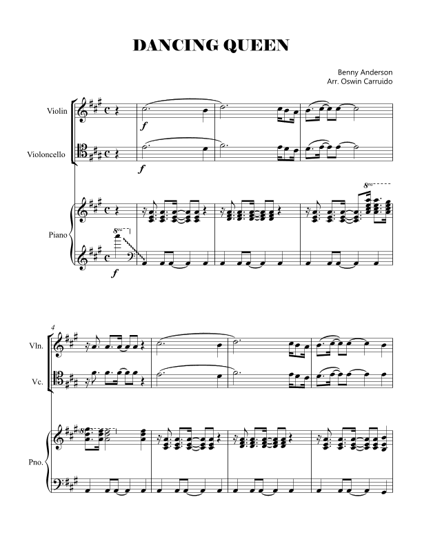 Dancing Queen (arr. Oswin Carruido)