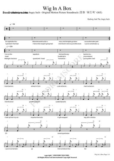 Wig In A Box (arr. COPYDRUM)