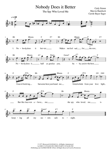 Nobody Does It Better (arr. Keys to Success)