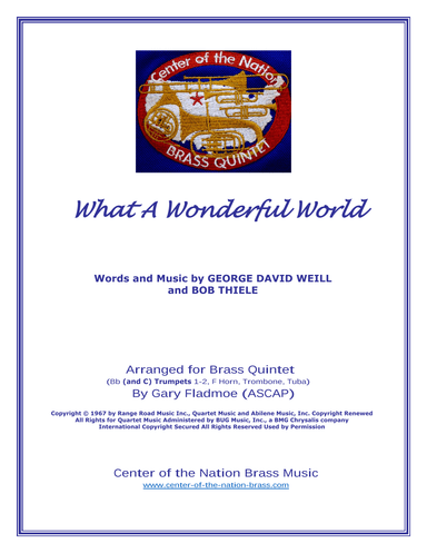 What A Wonderful World (arr. Gary Fladmoe (ASCAP))
