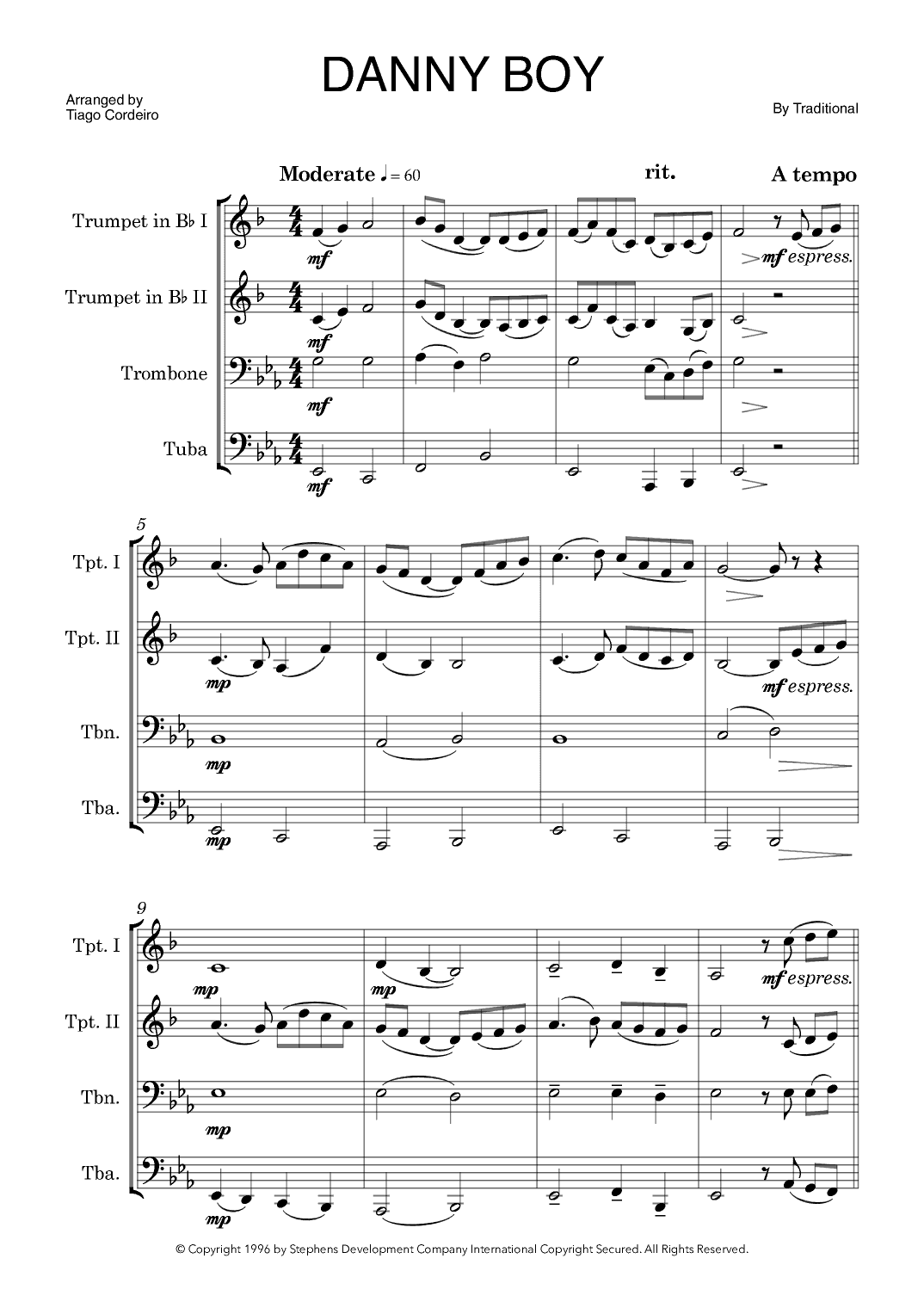 Danny Boy (arr. Tiago Cordeiro)