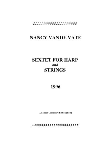 [Van de Vate] Sextet for Harp and Strings