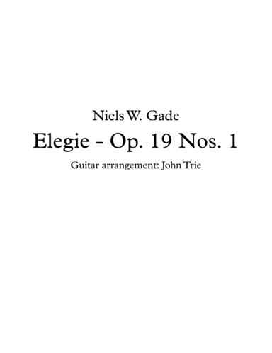 Elegie - Op. 19 Nos. 1 - tab (arr. John Trie)