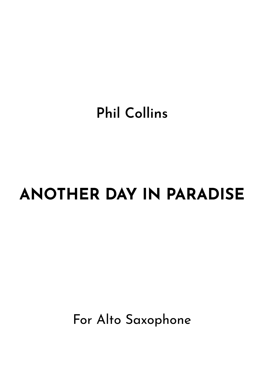 Another Day In Paradise (arr. Jireh J.)