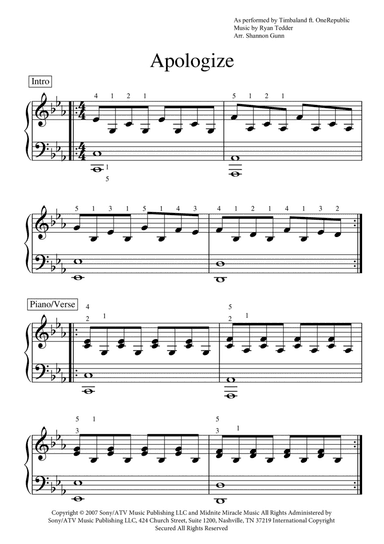 Apologize (arr. Shannon Gunn)