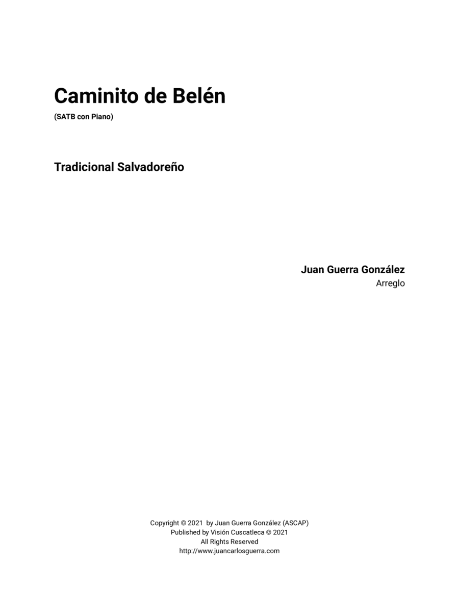 Caminito de Belén (arr. Juan Carlos Guerra González)