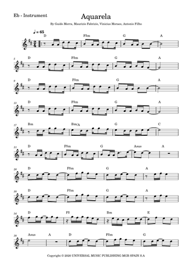 Aquarela-toquinho (arr. Fabio Eduardo de Oliveira)