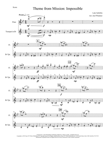Mission: Impossible Theme  from the Paramount Television Series MISSION: IMPOSSIBLE (arr. Joel Windsor)