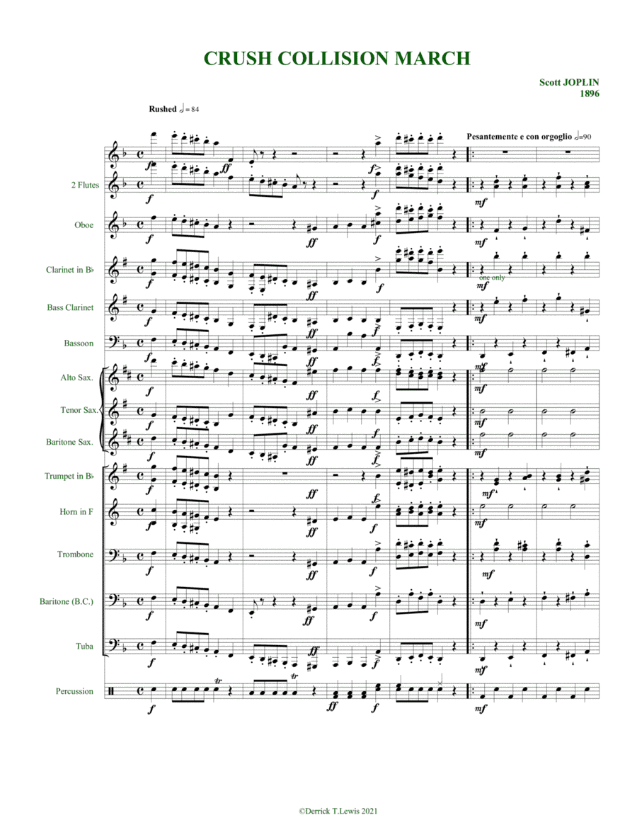 The Crush Collision March (arr. Derrick T. Lewis)