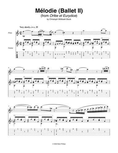 Mélodie (Ballet II) (from Orfée et Eurydice) (arr. Mark Phillips)