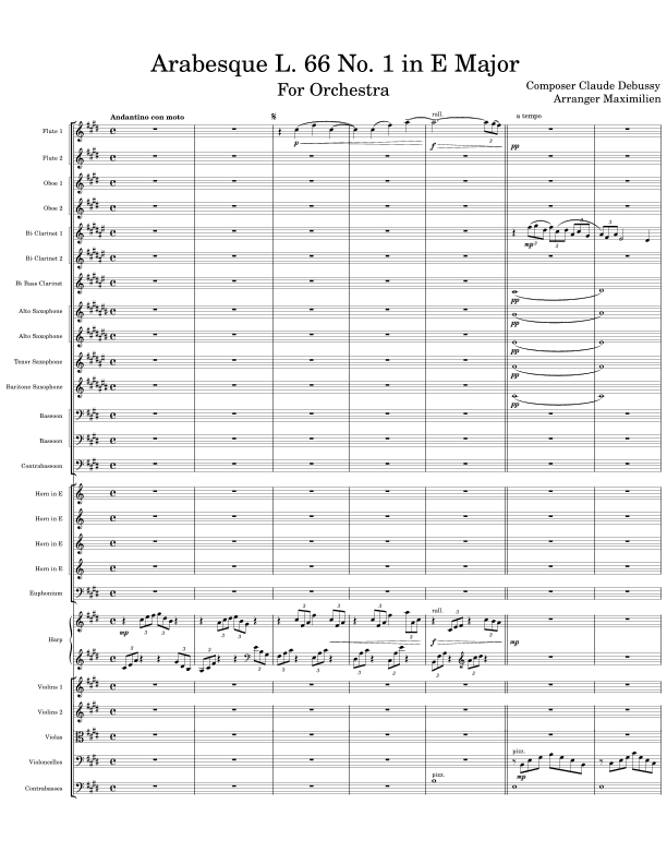 Arabesque L. 66 No. 1 (arr. Maximilien Onga Nana)