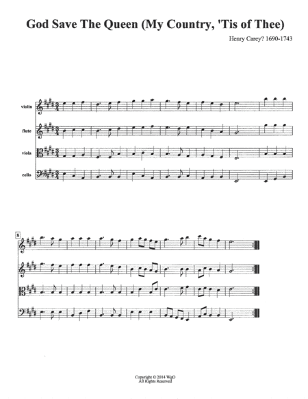 God Save The Queen (My Country, 'Tis of Thee) (arr. William G Ouimette)