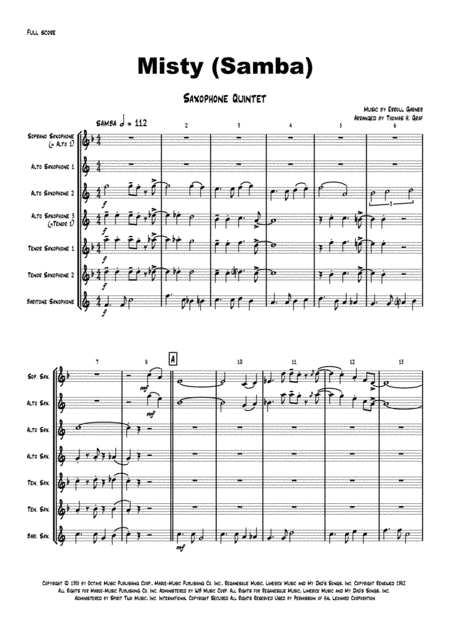 Misty (arr. Thomas H. Graf)