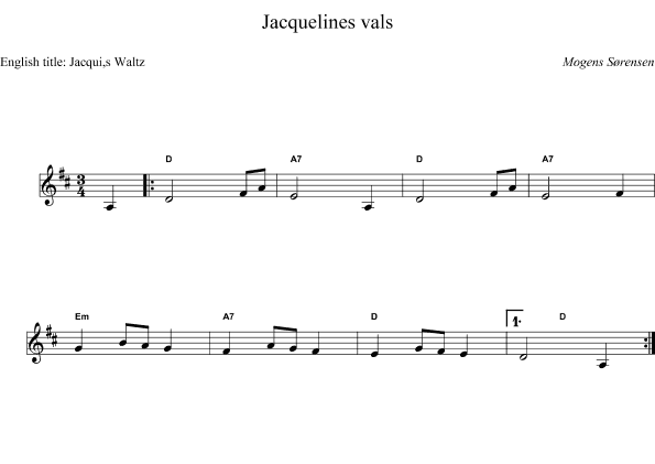 Jacquelines vals