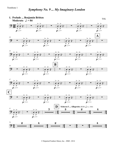 Symphony No. 9 ... My Imaginary London (2013-14) Trombone part 1