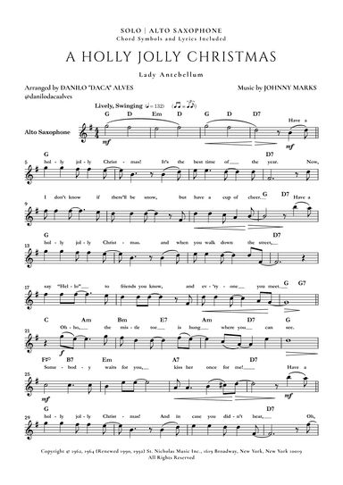 A Holly Jolly Christmas (arr. Danilo “Daca” Alves)