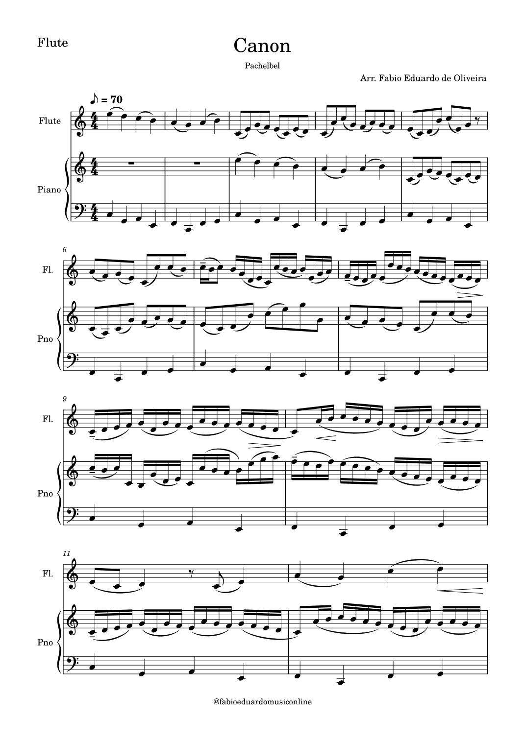 Canon Pachelbel (arr. Fabio Eduardo de Oliveira)