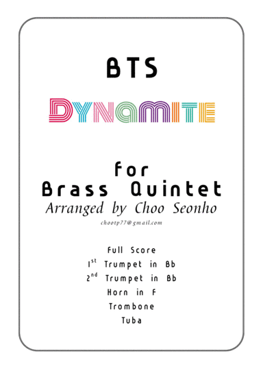 Dynamite (arr. Choo Seonho)
